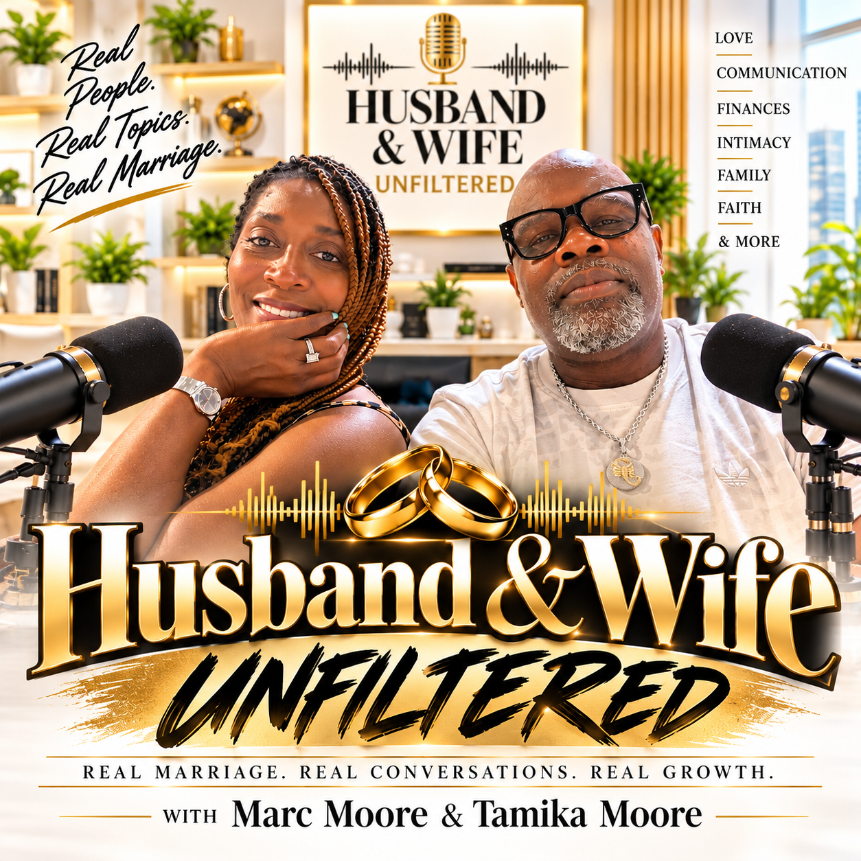 Husband and Wife Unfiltered podcast with Marc Moore and Tamika Moore
